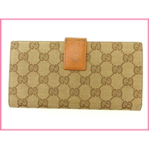 Gucci beige Wallet canvas brown long GG - Picture 1 of 6